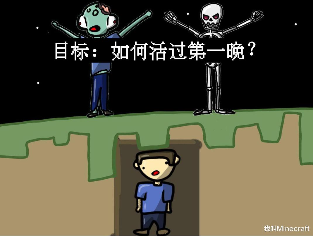 我的世界生存过程(我的世界：生存是怎样炼成的？这一切，要从挖三填一说起)  第2张